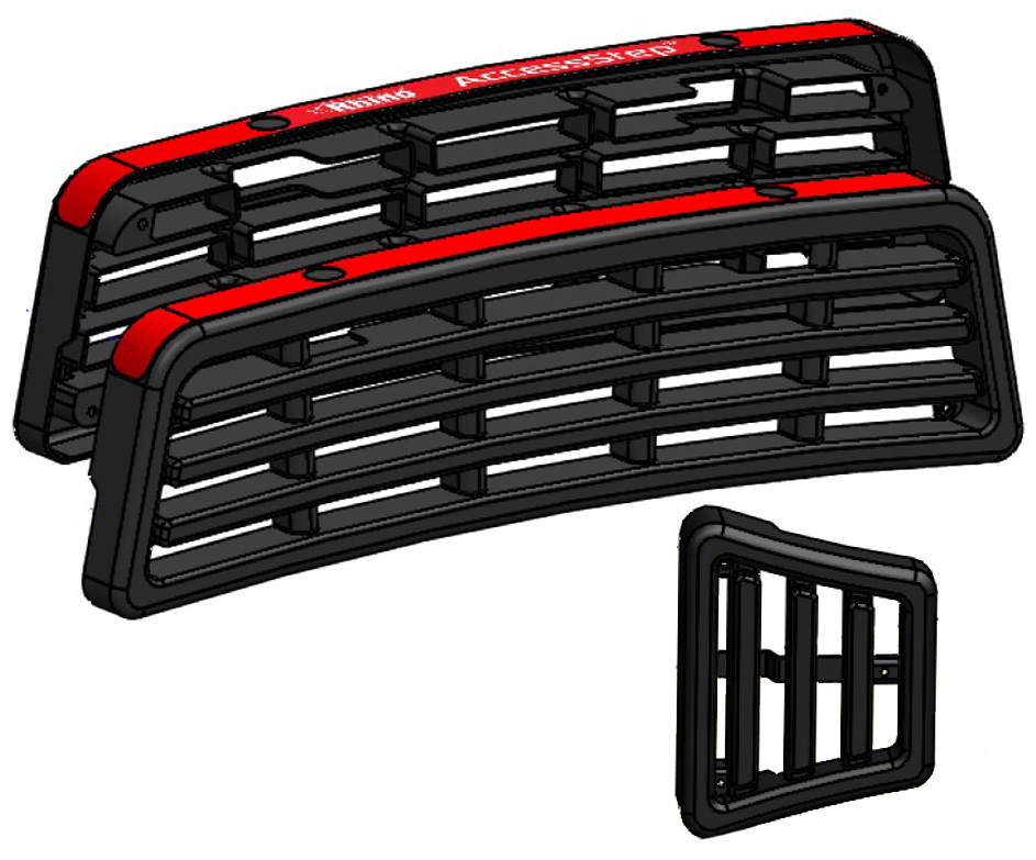 Plastic Tread Replacement Kit (Triple Black Step W/ Reverse Sensor Holes) photo 1