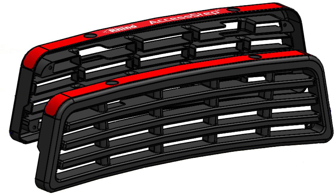 Plastic Tread Replacement Kit (Twin Black Step W/ Reverse Sensor Holes) photo 1