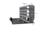 MR4 Express Range For Vauxhall Vivaro L2H1- Two Bays - Top Tray configuration with matting photo 2