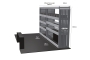MR4 Express Range For Mercedes Sprinter L1H1- Two Bays - Top Tray configuration with matting photo 2